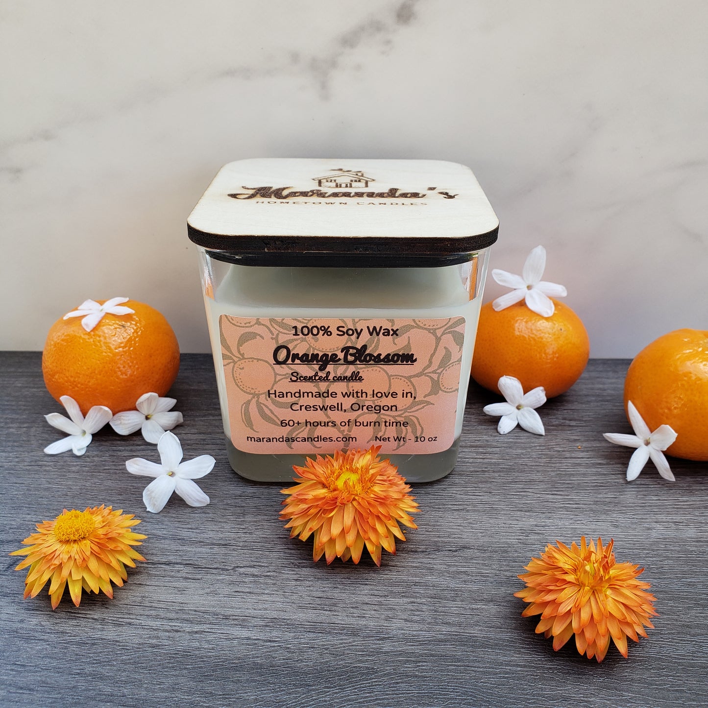 Orange Blossom Scented Soy Wax Candles and Wax Melts