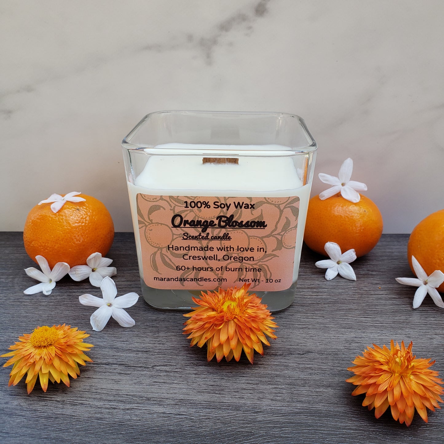 Orange Blossom Scented Soy Wax Candles and Wax Melts