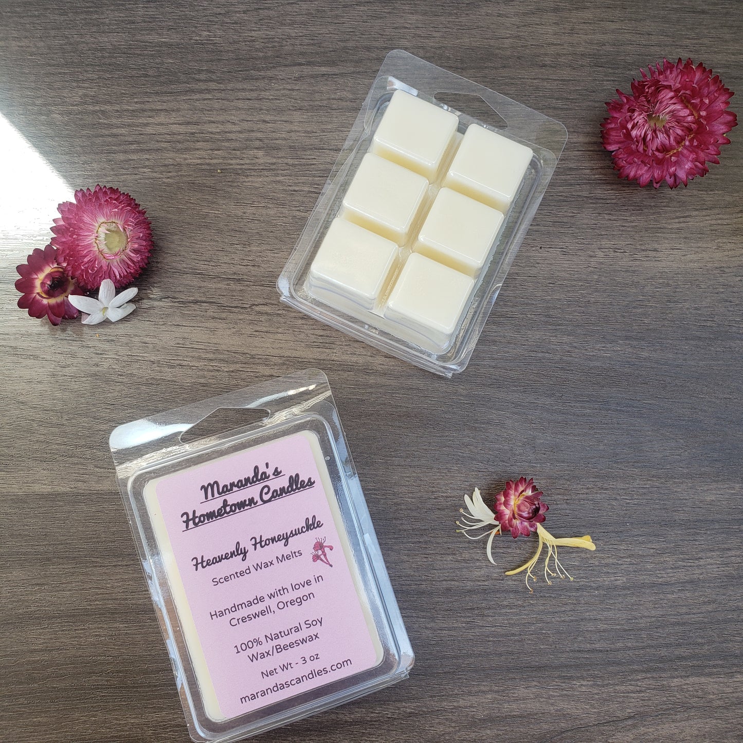 Heavenly Honeysuckle Scented Soy Wax Candles and Wax melts