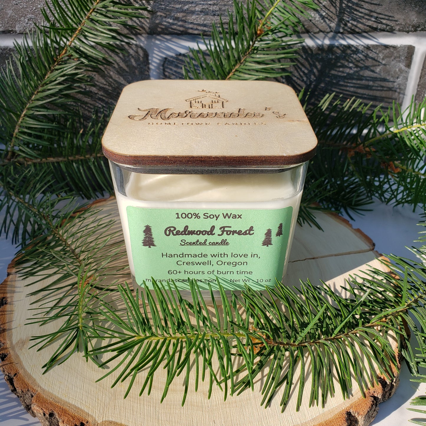 Redwood Forest Scented Candle 100% Natural Soy Wax