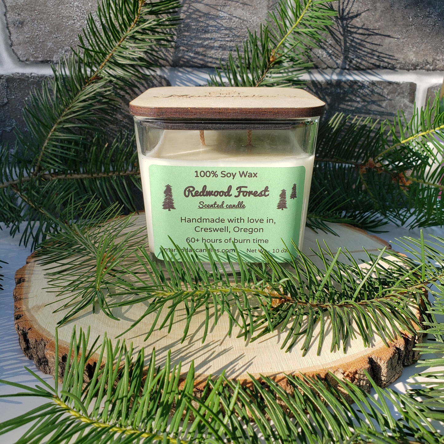Redwood Forest Scented Candle 100% Natural Soy Wax