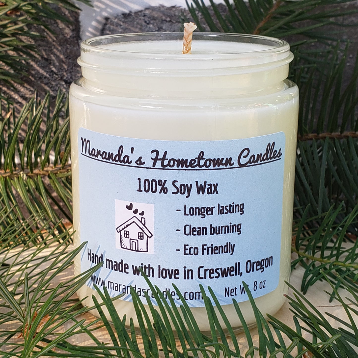 Redwood Forest Scented Candle 100% Natural Soy Wax