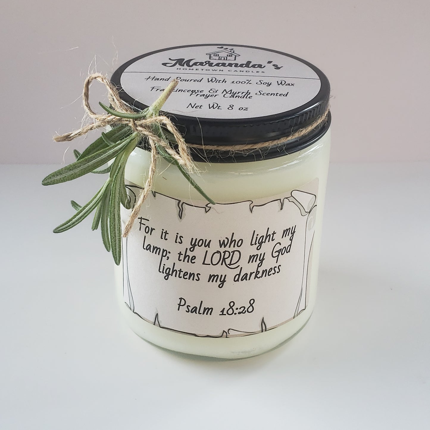 100% Soy Wax Prayer Candles With Scripture