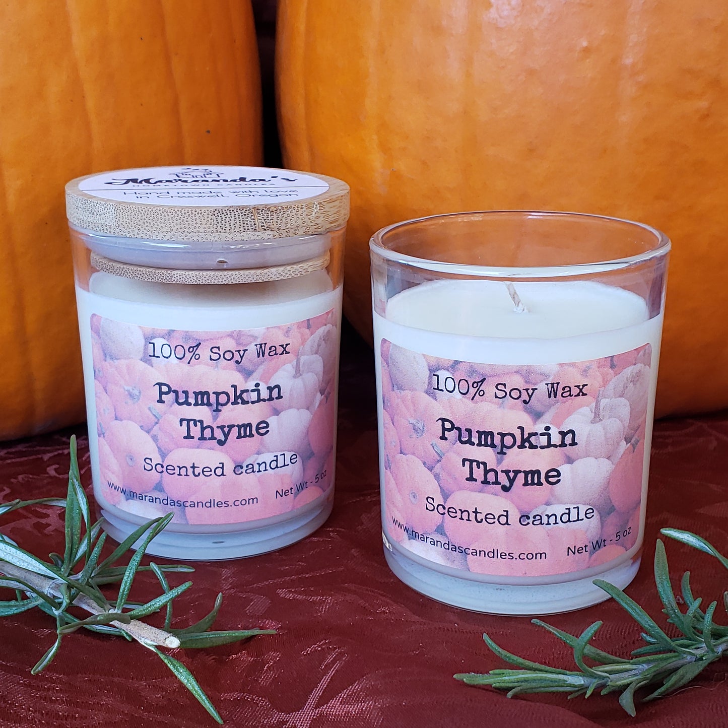 Pumpkin Thyme Scented Soy Wax Candle/Wax melts
