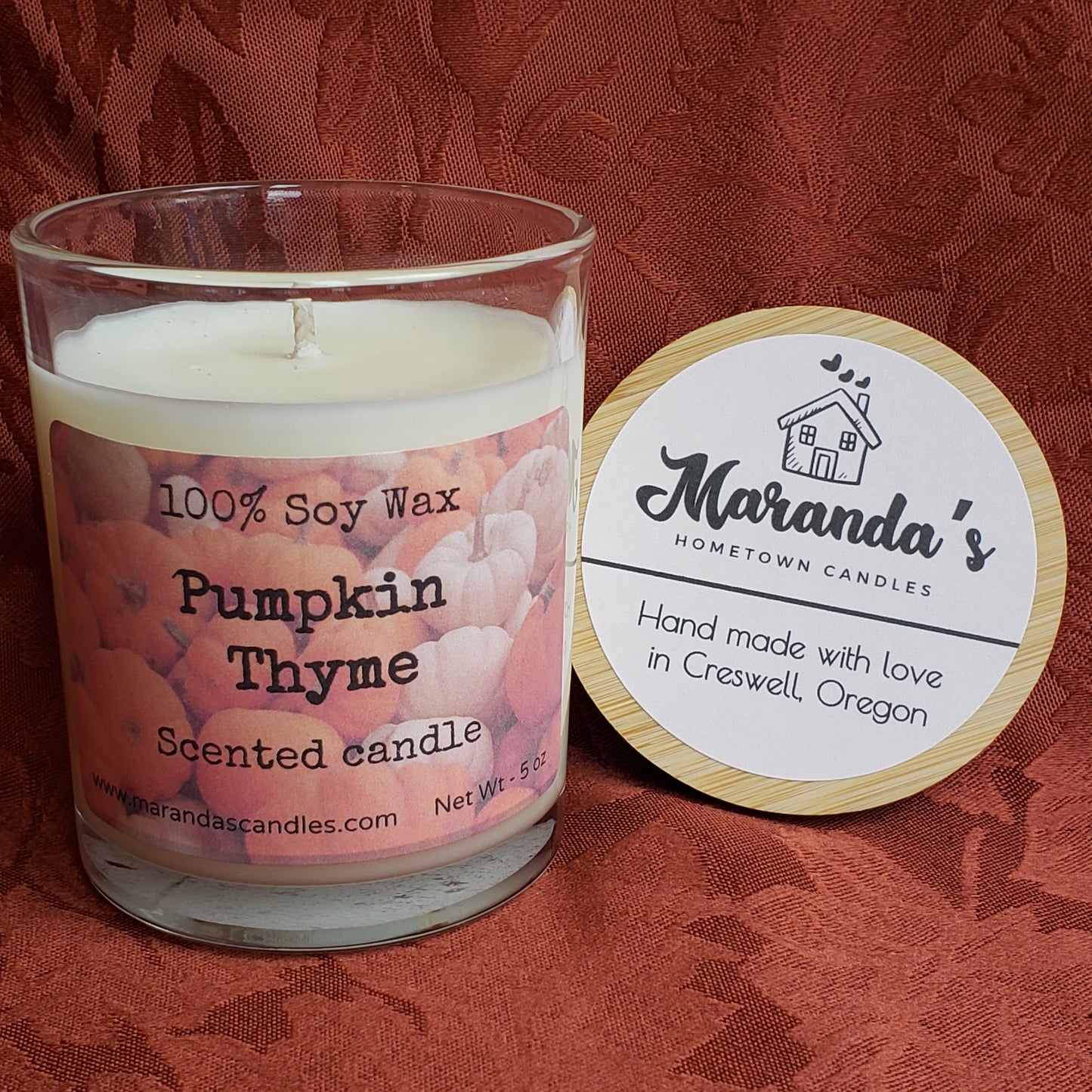 Pumpkin Thyme Scented Soy Wax Candle/Wax melts