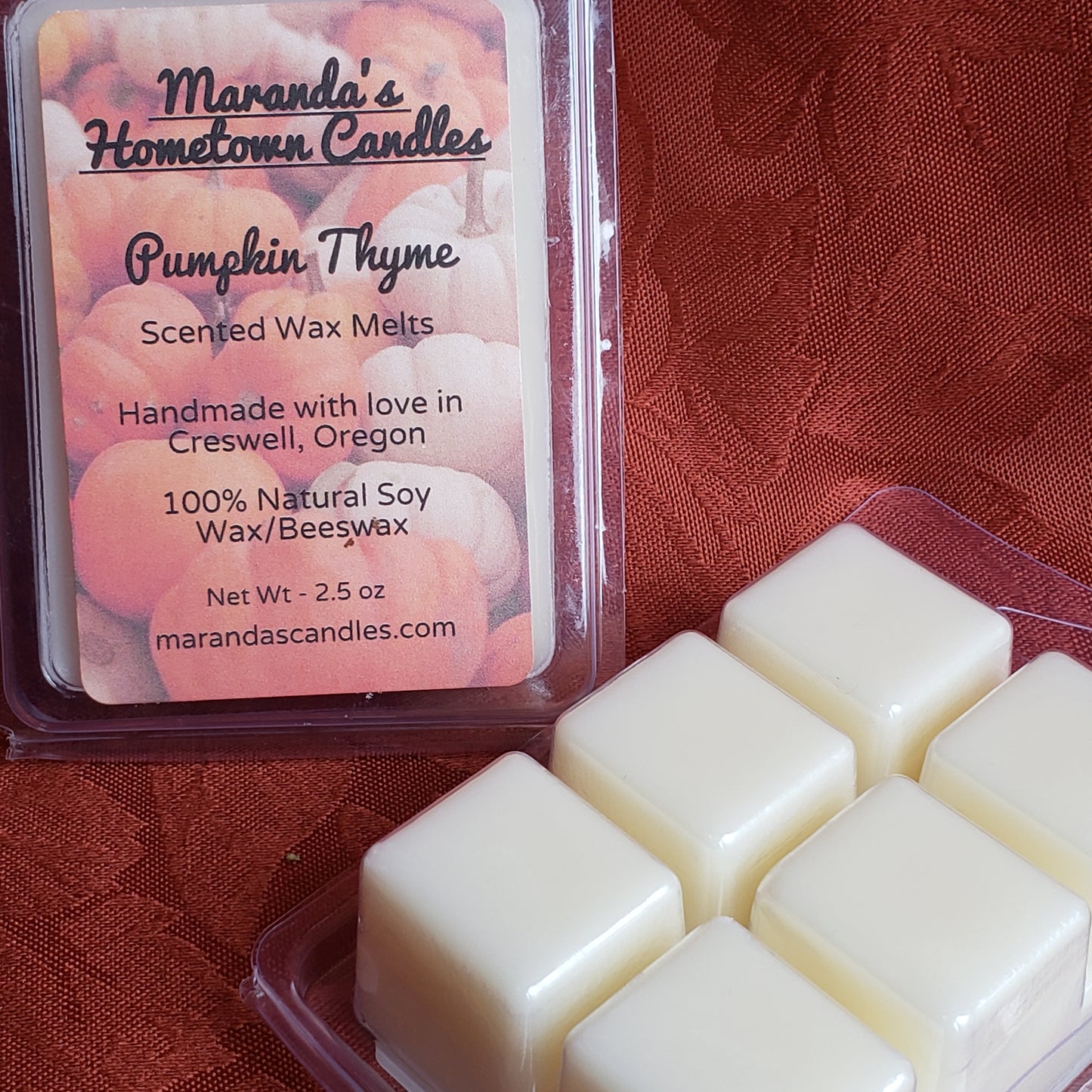 Pumpkin Thyme Scented Soy Wax Candle/Wax melts