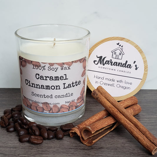 Caramel Cinnamon Latte Scented Soy Wax Candle/Wax Melts