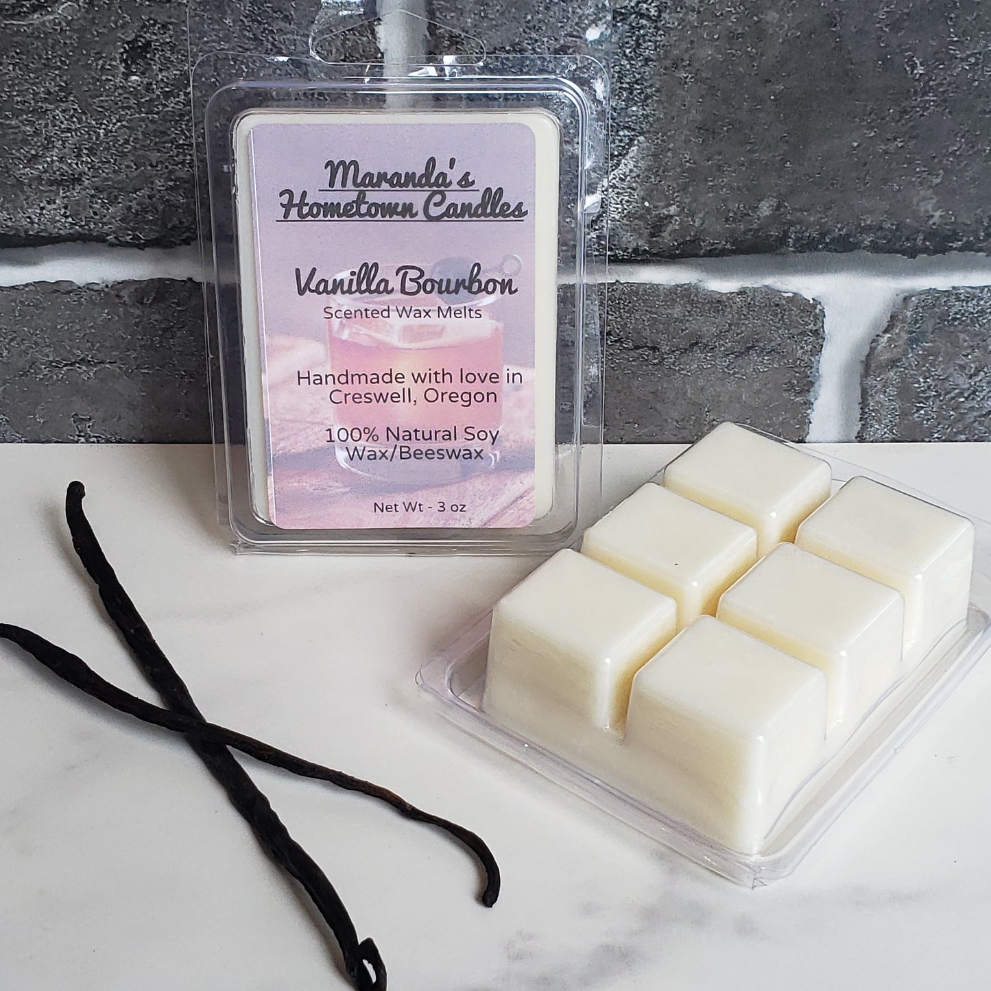 Vanilla Bourbon Scented Soy Wax Candle/Wax Melts