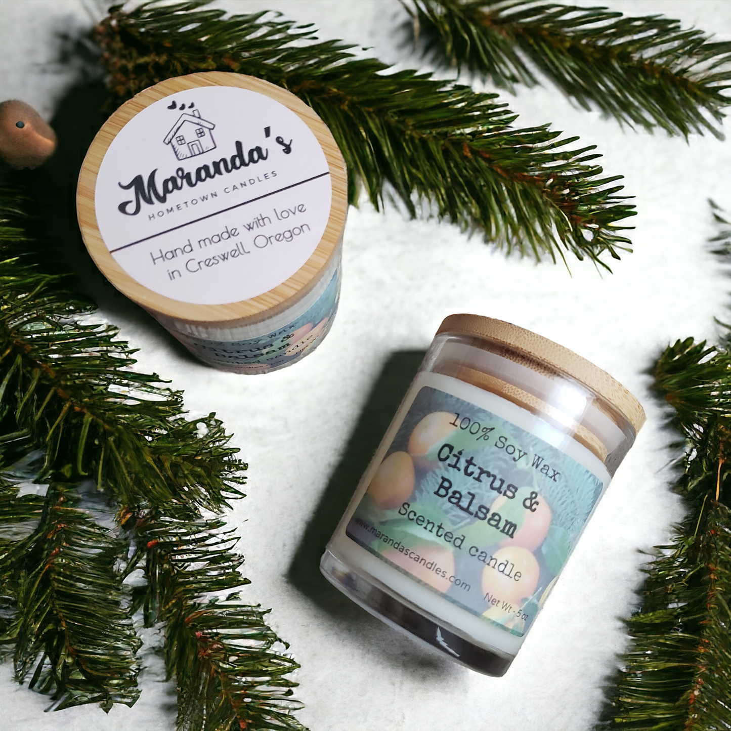 Citrus and Balsam Scented Candle