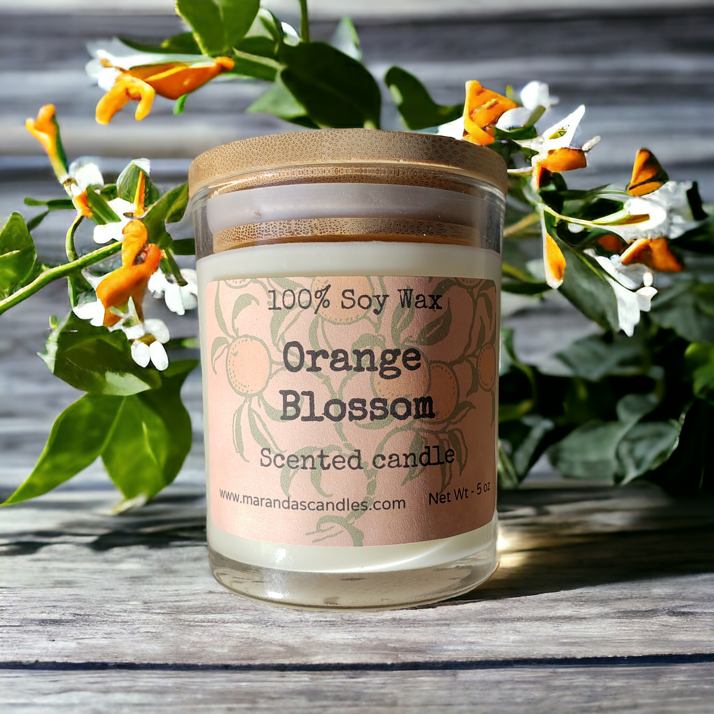 Orange Blossom Scented Soy Wax Candles and Wax Melts