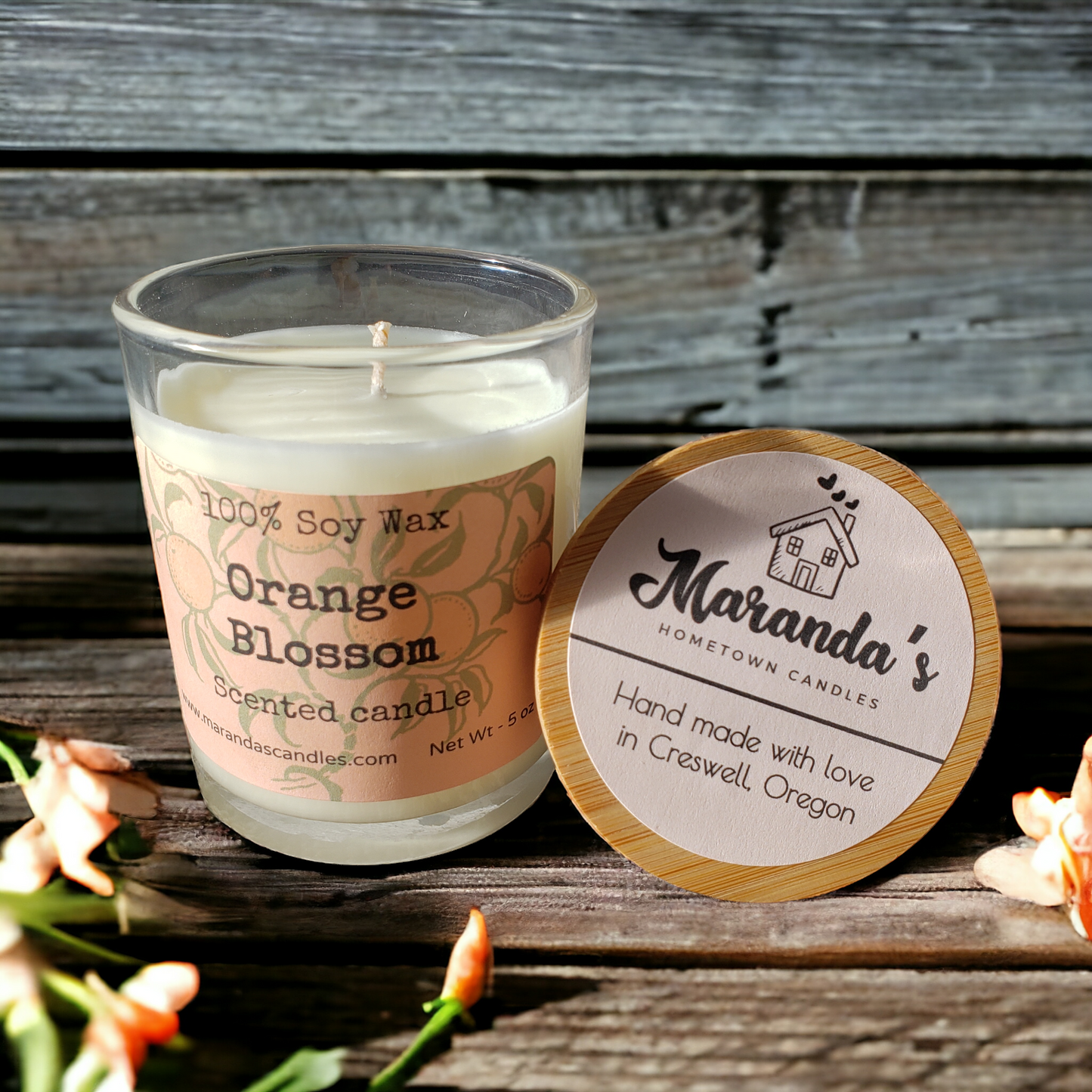 Orange Blossom Scented Soy Wax Candles and Wax Melts