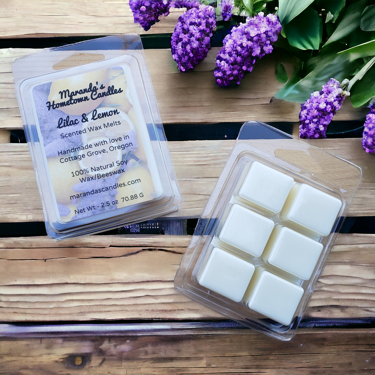 Lilac & Lemon Scented Soy Wax Candles/Wax Melts