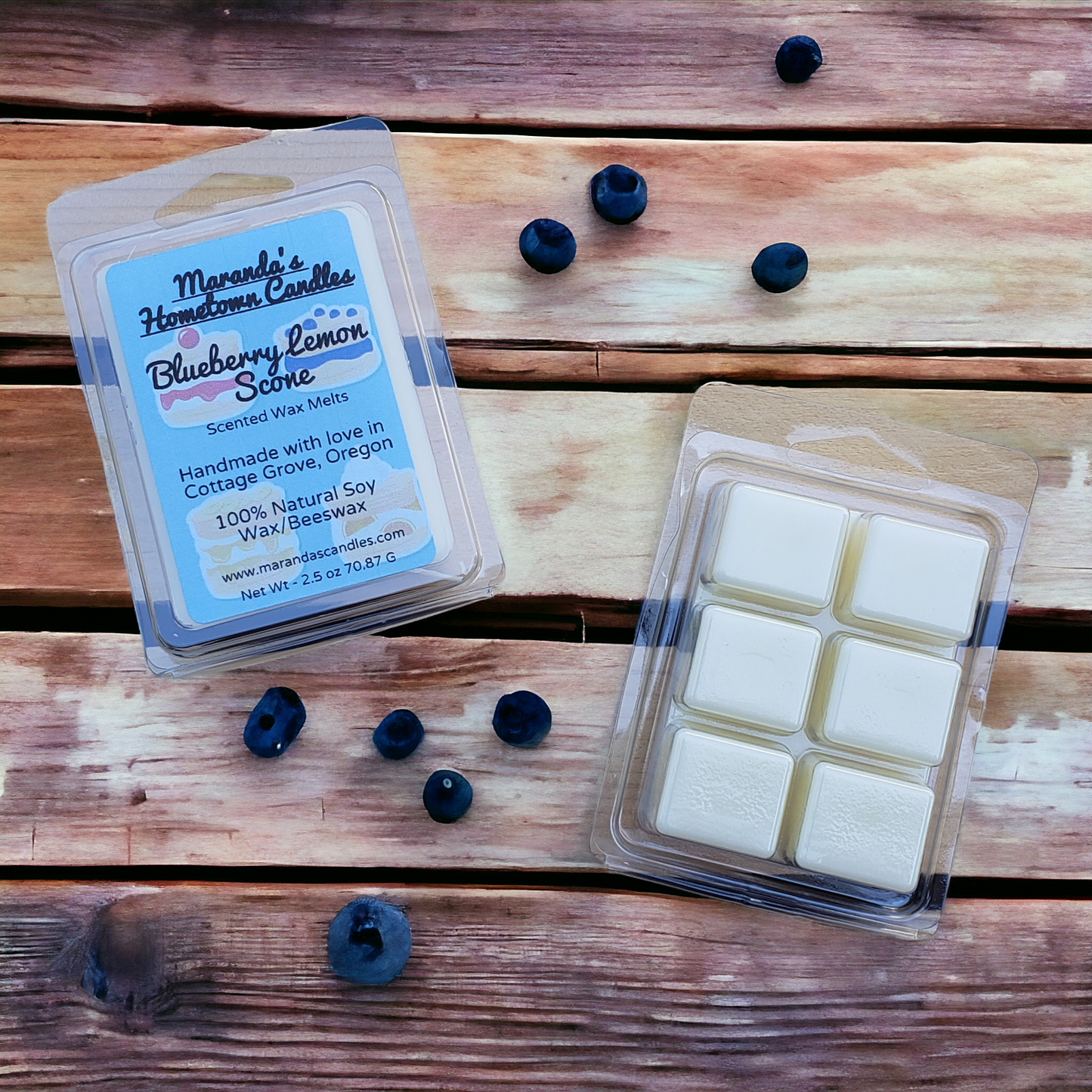 Blueberry Lemon Scone Scented Soy Wax Candles/ Wax Melts