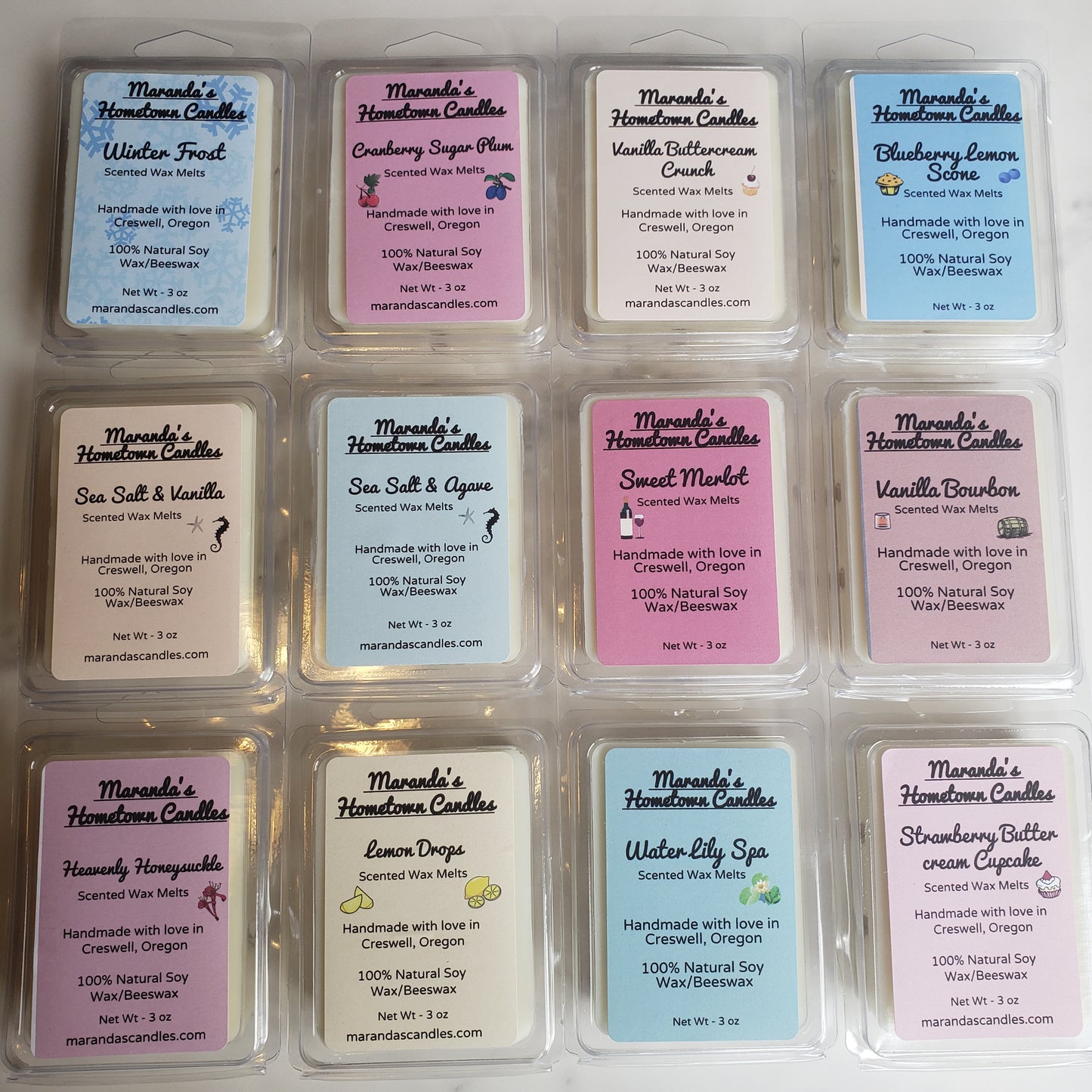 All Natural Non Toxic Soy Wax/Beeswax Aromatherapy wax melts | Choose your scent | Strong wax melt tarts