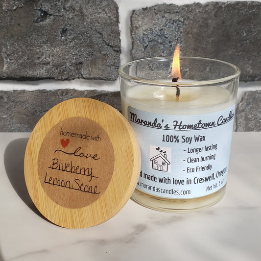 Choose your Scent - 5 oz Soy Wax Candle with Bamboo Lid