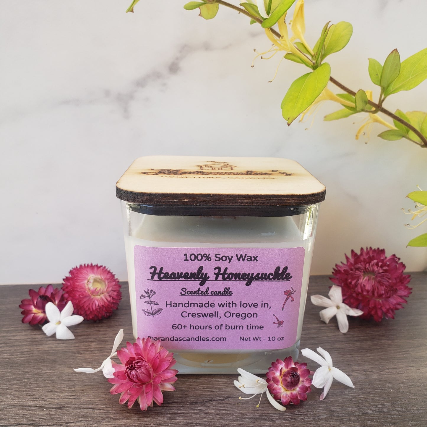 Heavenly Honeysuckle Scented Soy Wax Candles and Wax melts