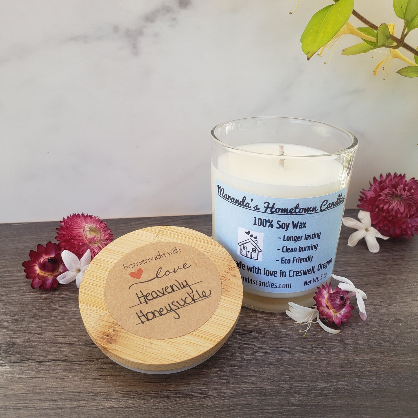 Heavenly Honeysuckle Scented Soy Wax Candles and Wax melts