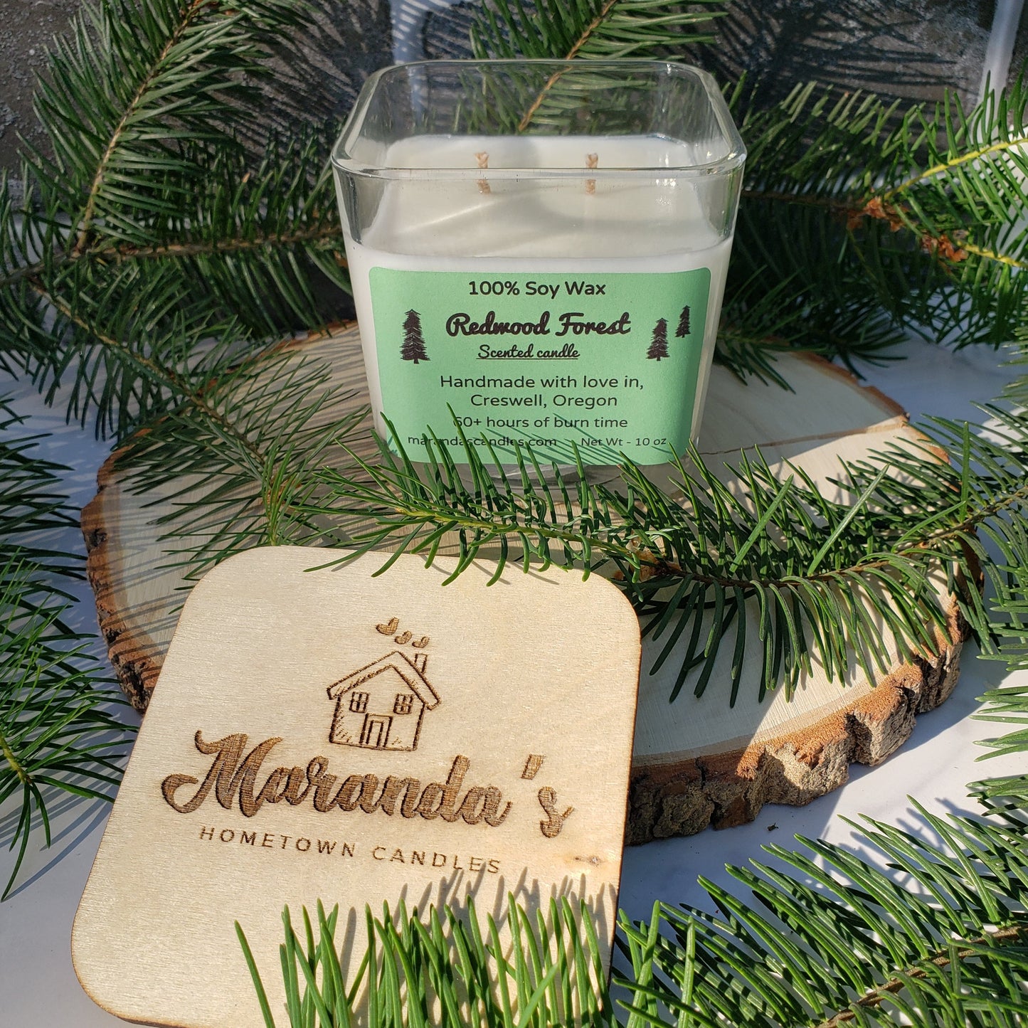 Redwood Forest Scented Candle 100% Natural Soy Wax