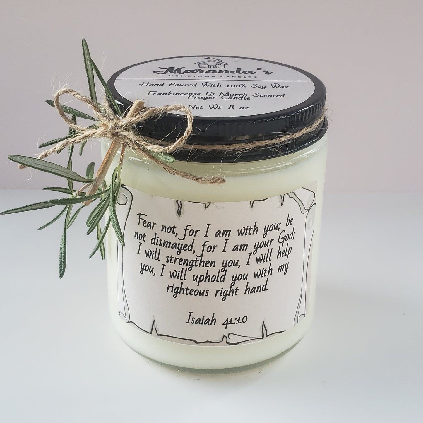 100% Soy Wax Prayer Candles With Scripture