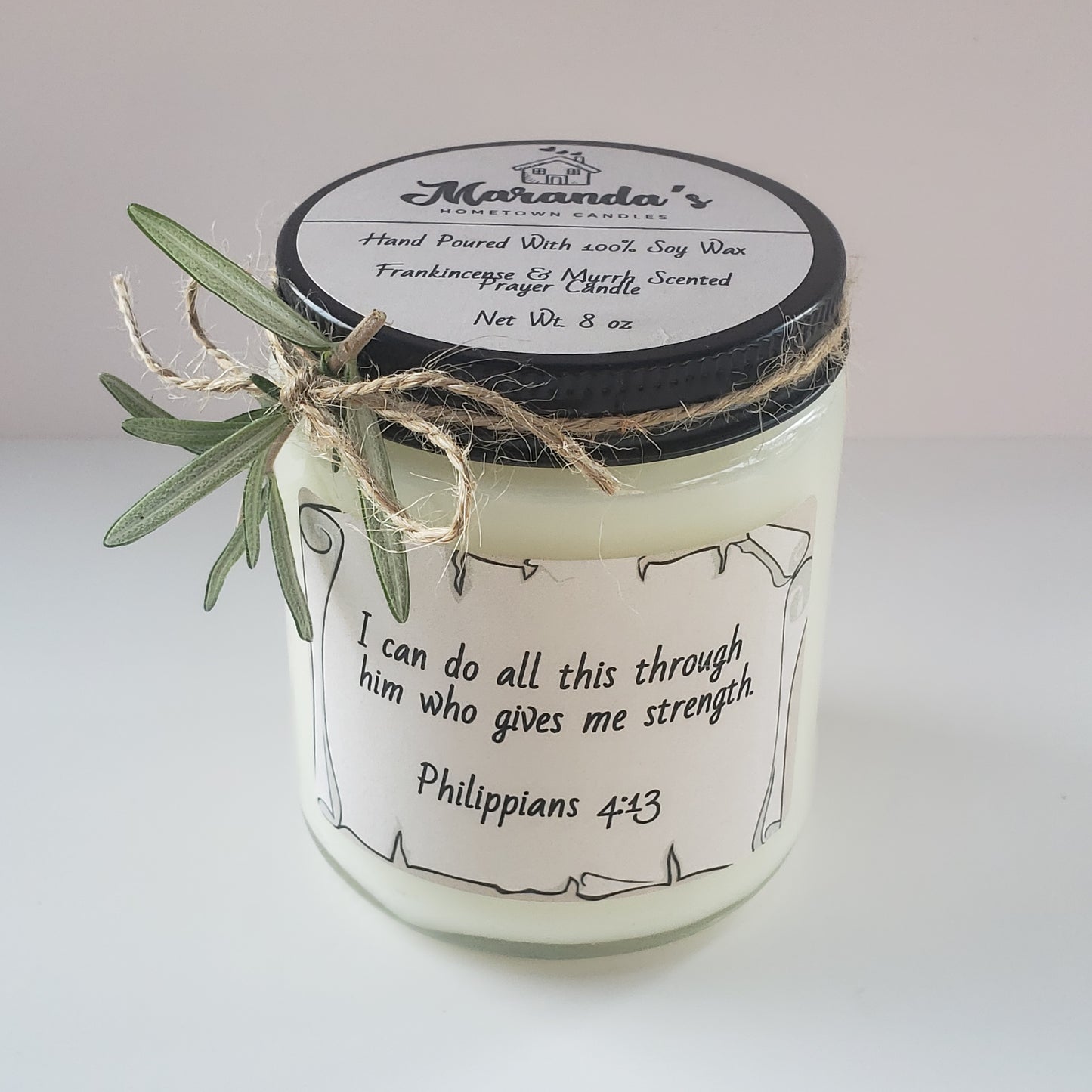 100% Soy Wax Prayer Candles With Scripture