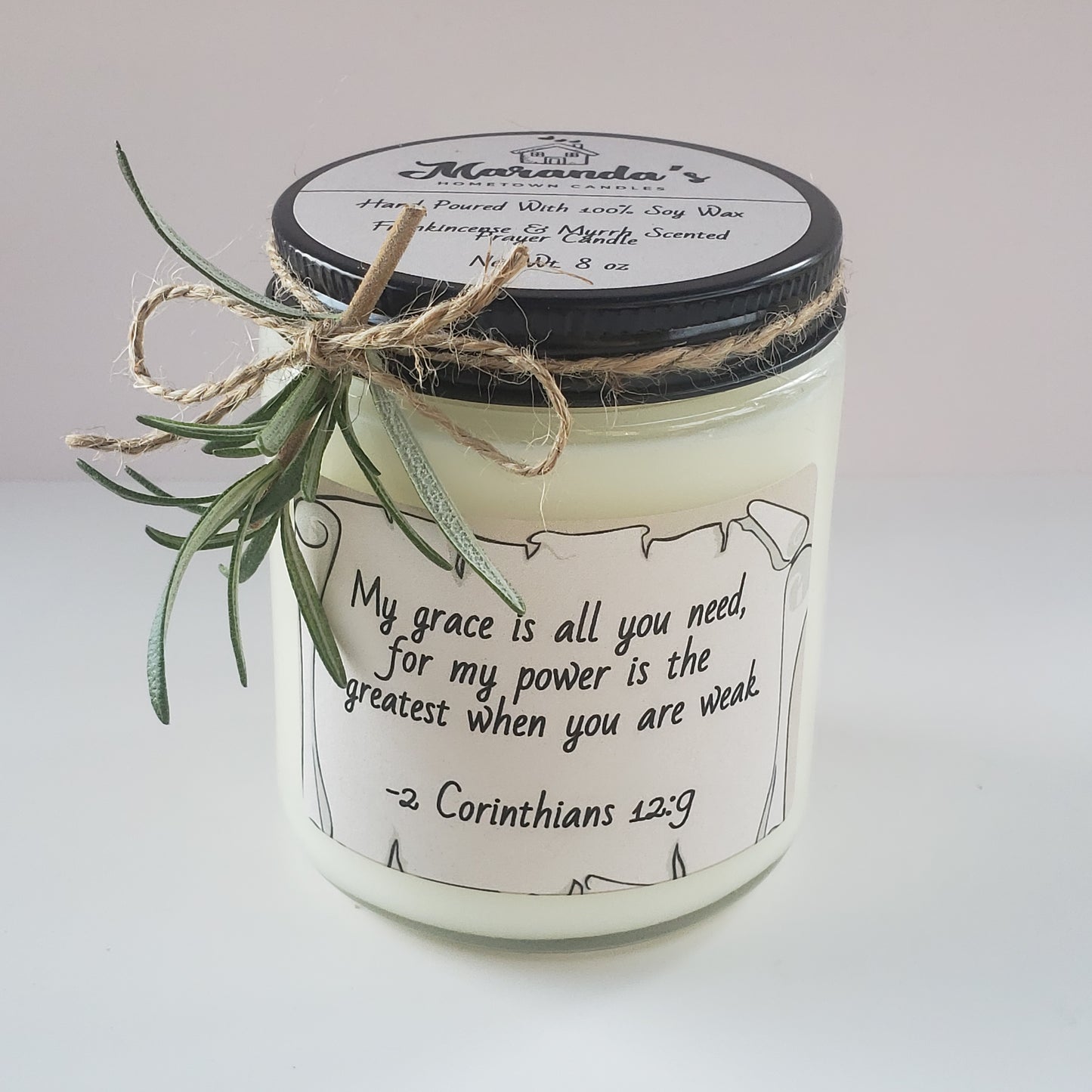 100% Soy Wax Prayer Candles With Scripture