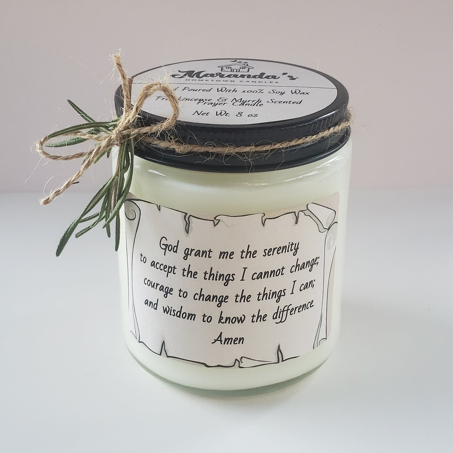 100% Soy Wax Prayer Candles With Scripture