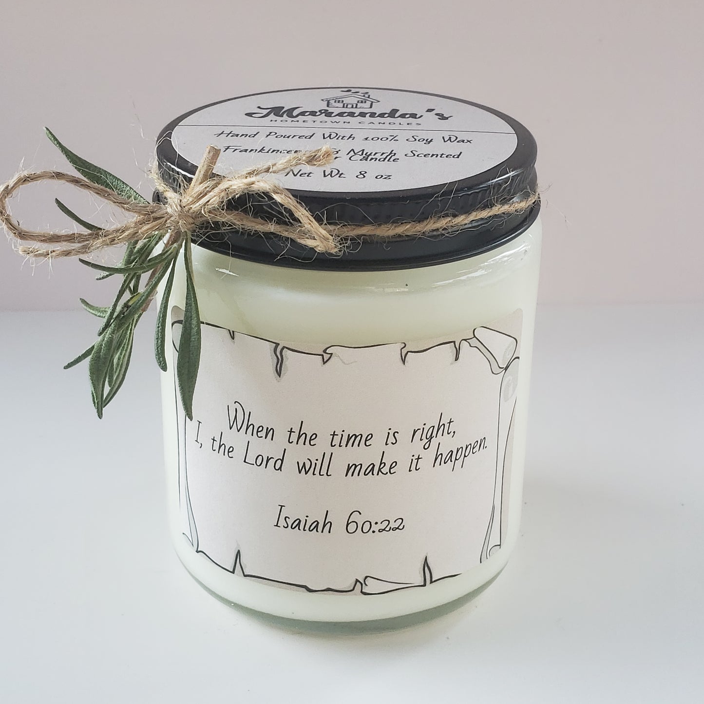 100% Soy Wax Prayer Candles With Scripture