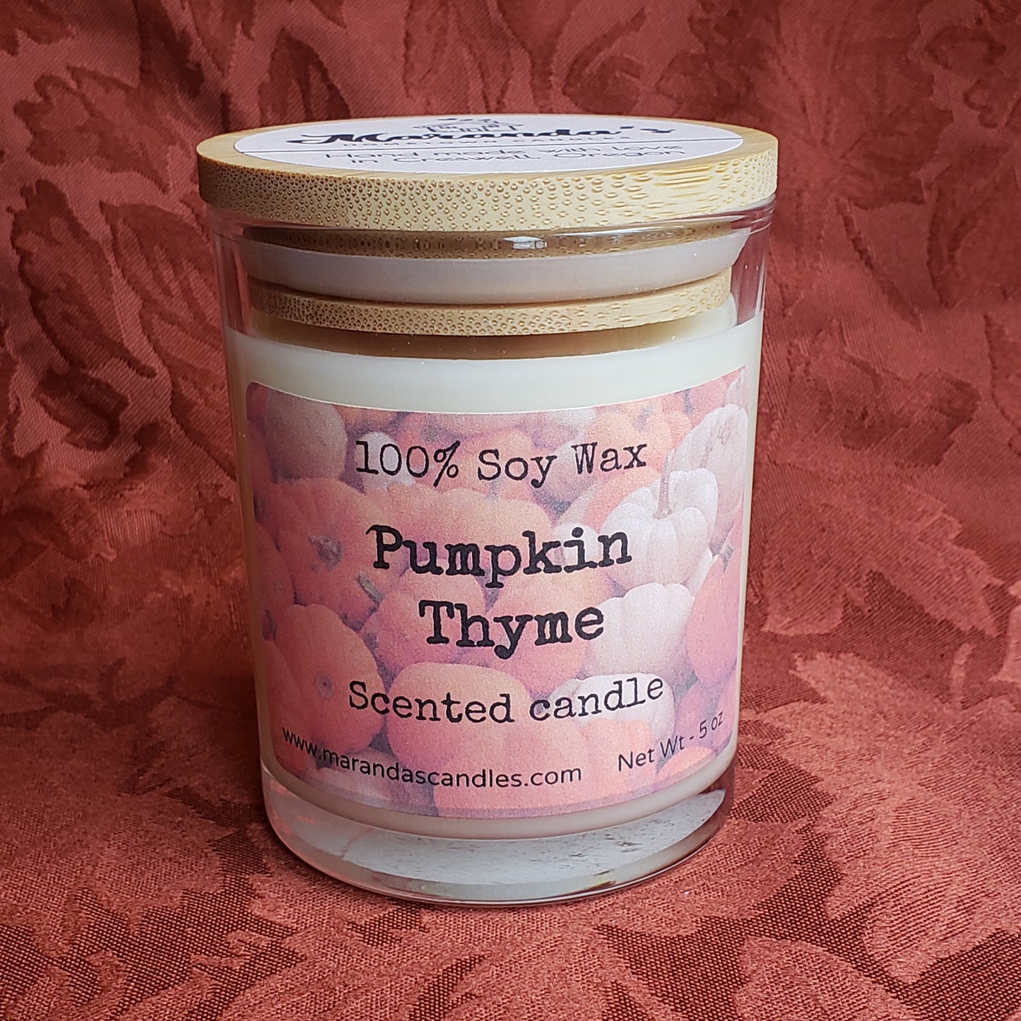 Pumpkin Thyme Scented Soy Wax Candle/Wax melts