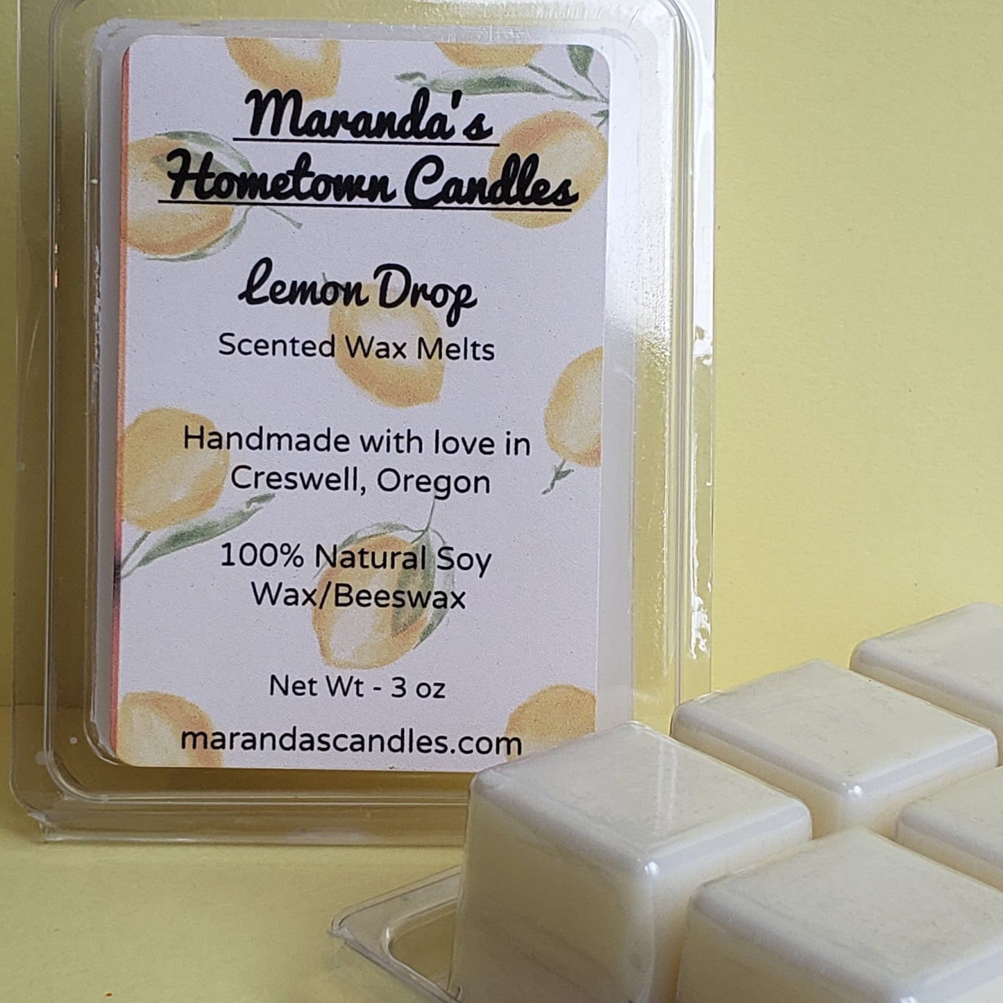 Lemon Drop Scented Soy Wax Candle/Wax melts