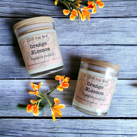 Orange Blossom Scented Soy Wax Candles and Wax Melts