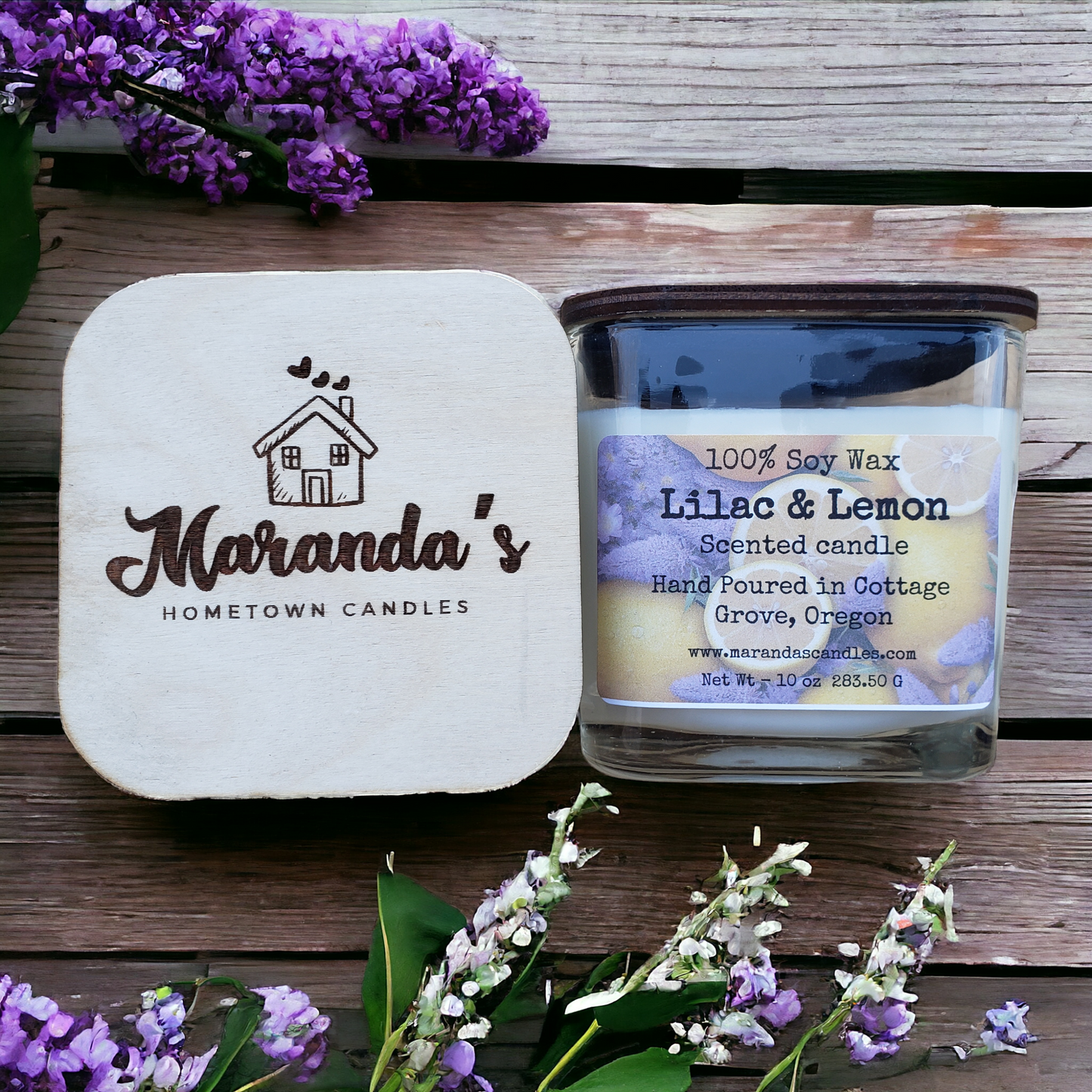 Lilac & Lemon Scented Soy Wax Candles/Wax Melts