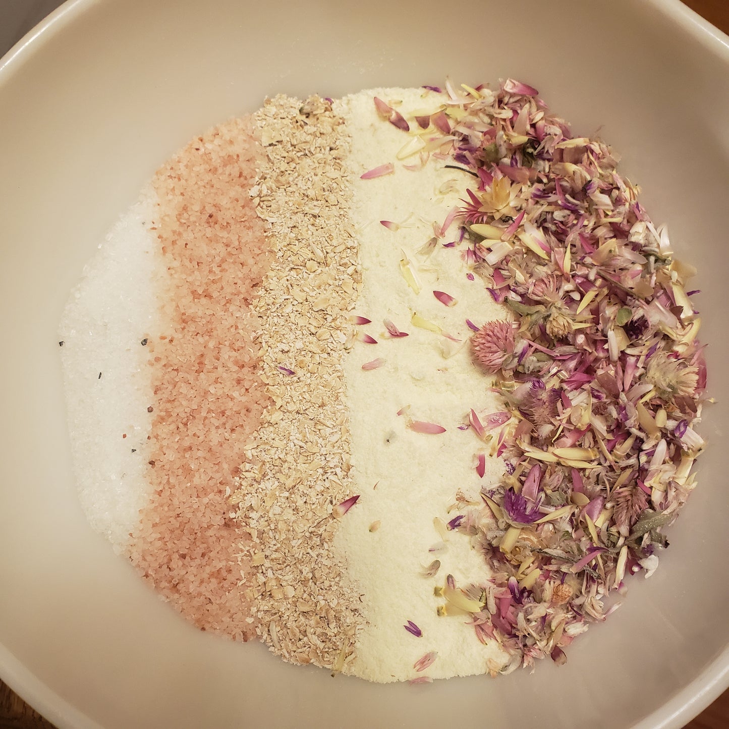 8oz Herbal Milk Bath/Epsom Salt Soak with Organic Flowers